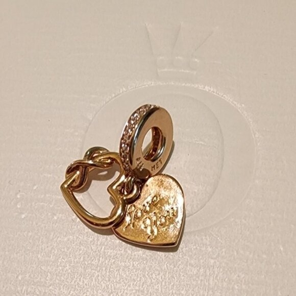 Love You Infinity Heart Dangle Charm - Picture 8 of 10